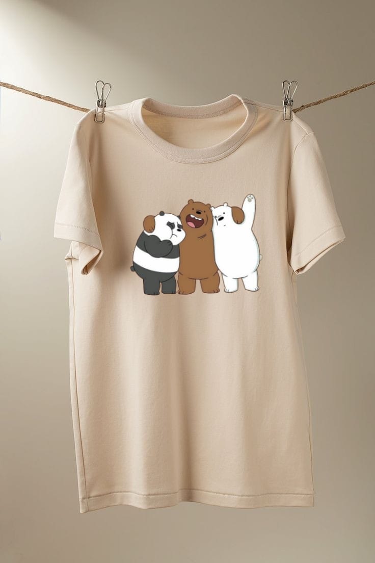 BEIGE T-SHIRT( TOGETHER BEAR)