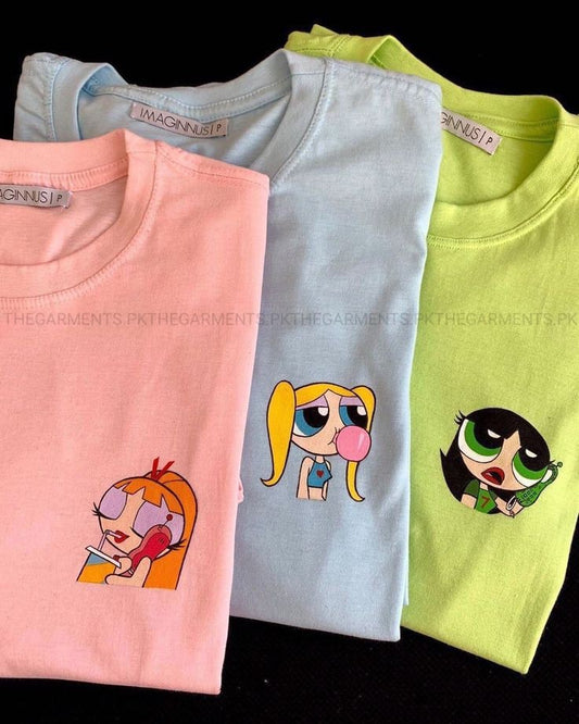 PACK OF 3 TSHIRTS( POWERPUFF GIRLS)