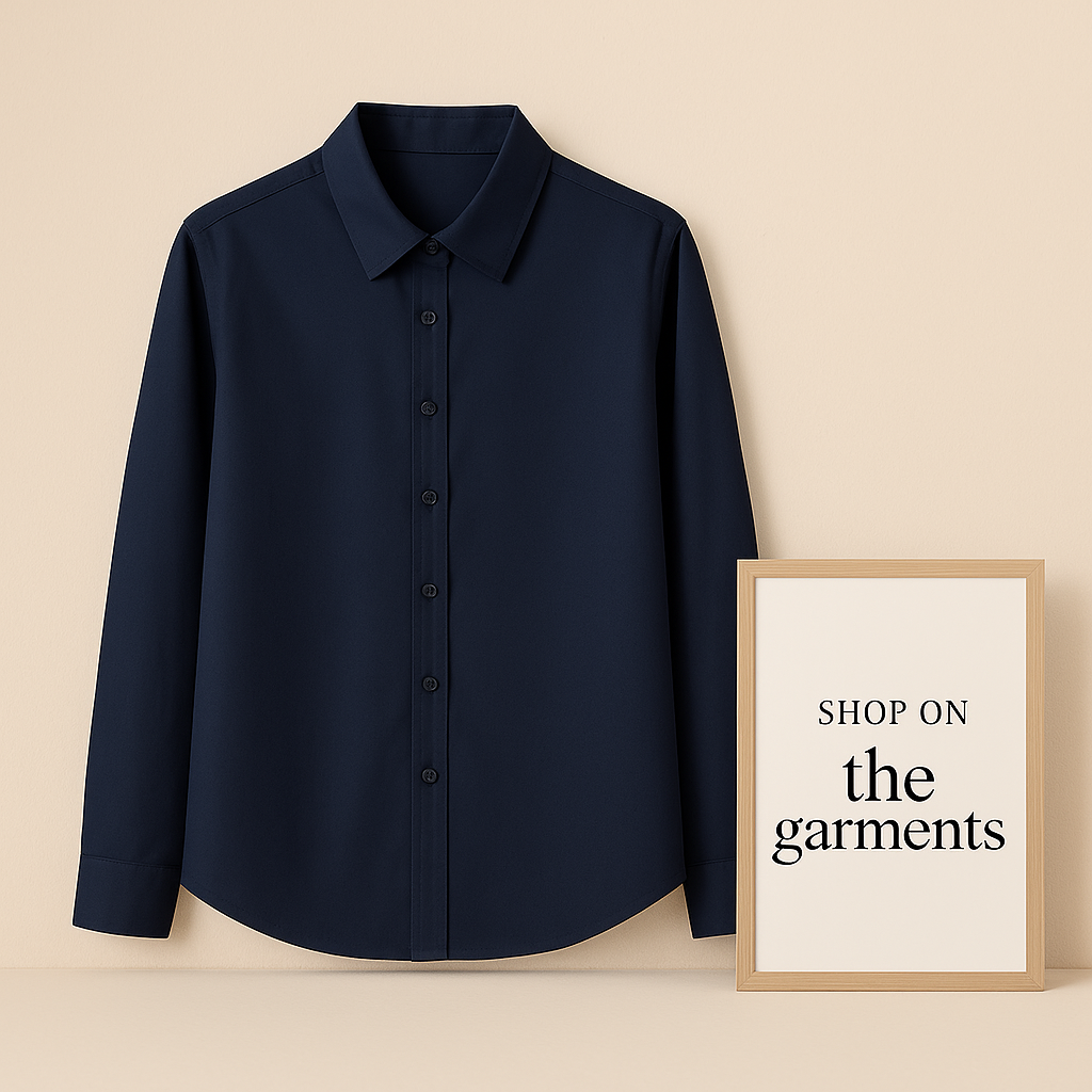 NAVY BLUE BUTTON DOWN SHIRT