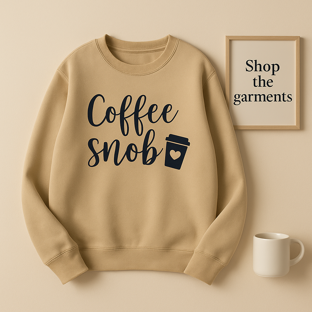 COFFEE SNOB CREAM SWEATSHIRT