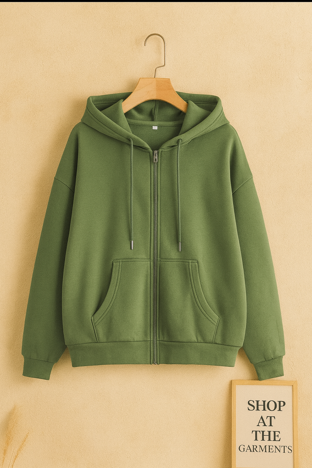 OLIVE GREEN ZIPPER