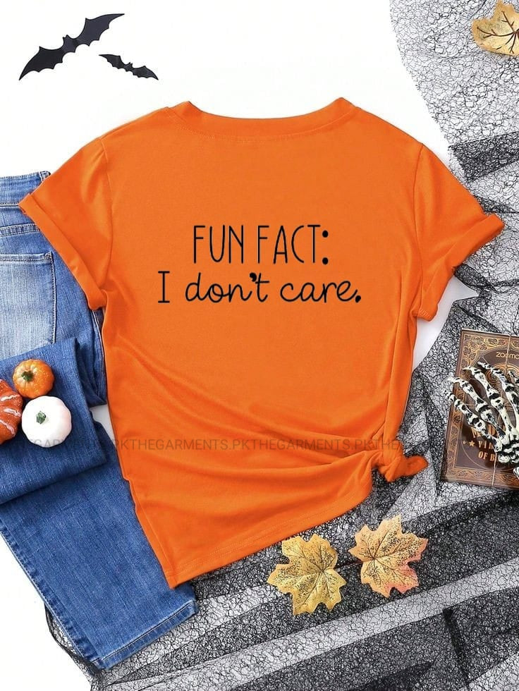 ORANGE TSHIRT( FUN FACT I DONT CARE)