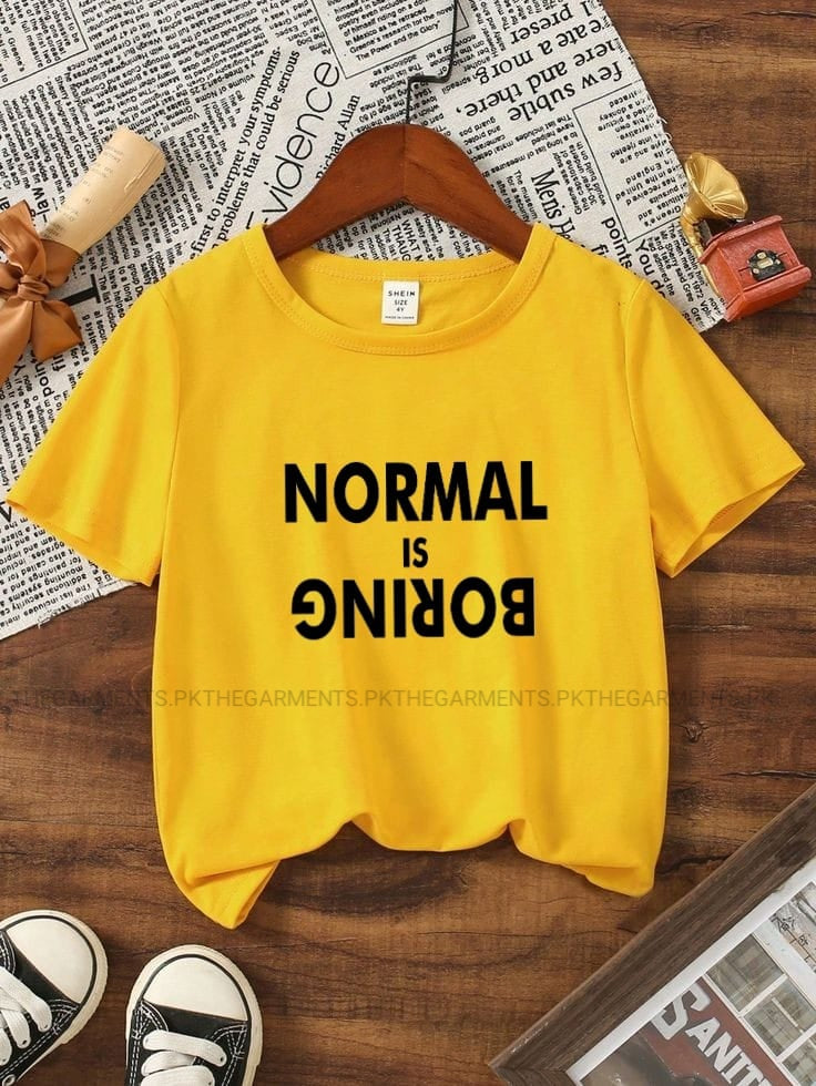 YELLOW TSHIRT(NORMAL IS BORING)