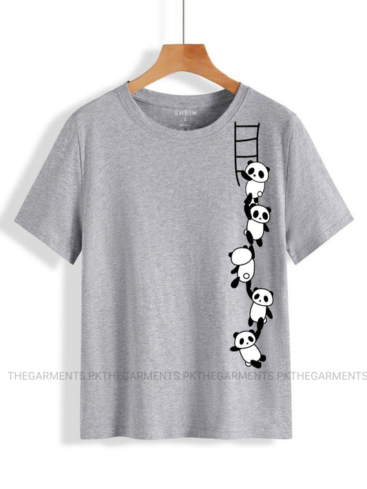 GREY TSHIRT ( PANDA LADDER)