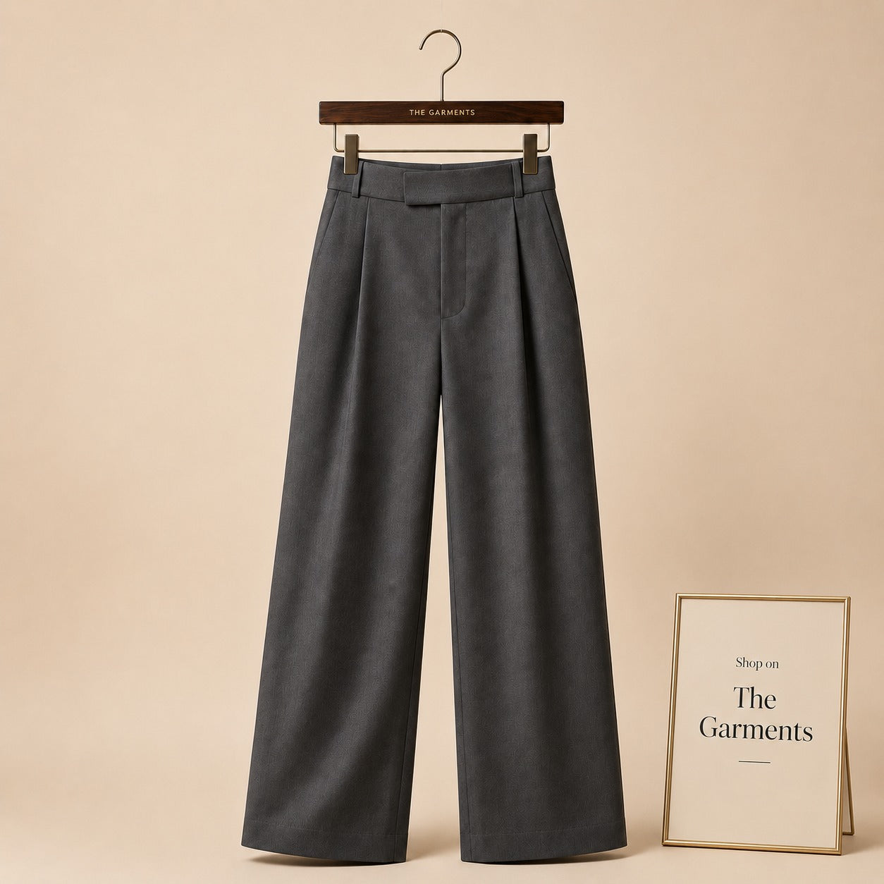 GREY FORMAL PANT WIDE LEG