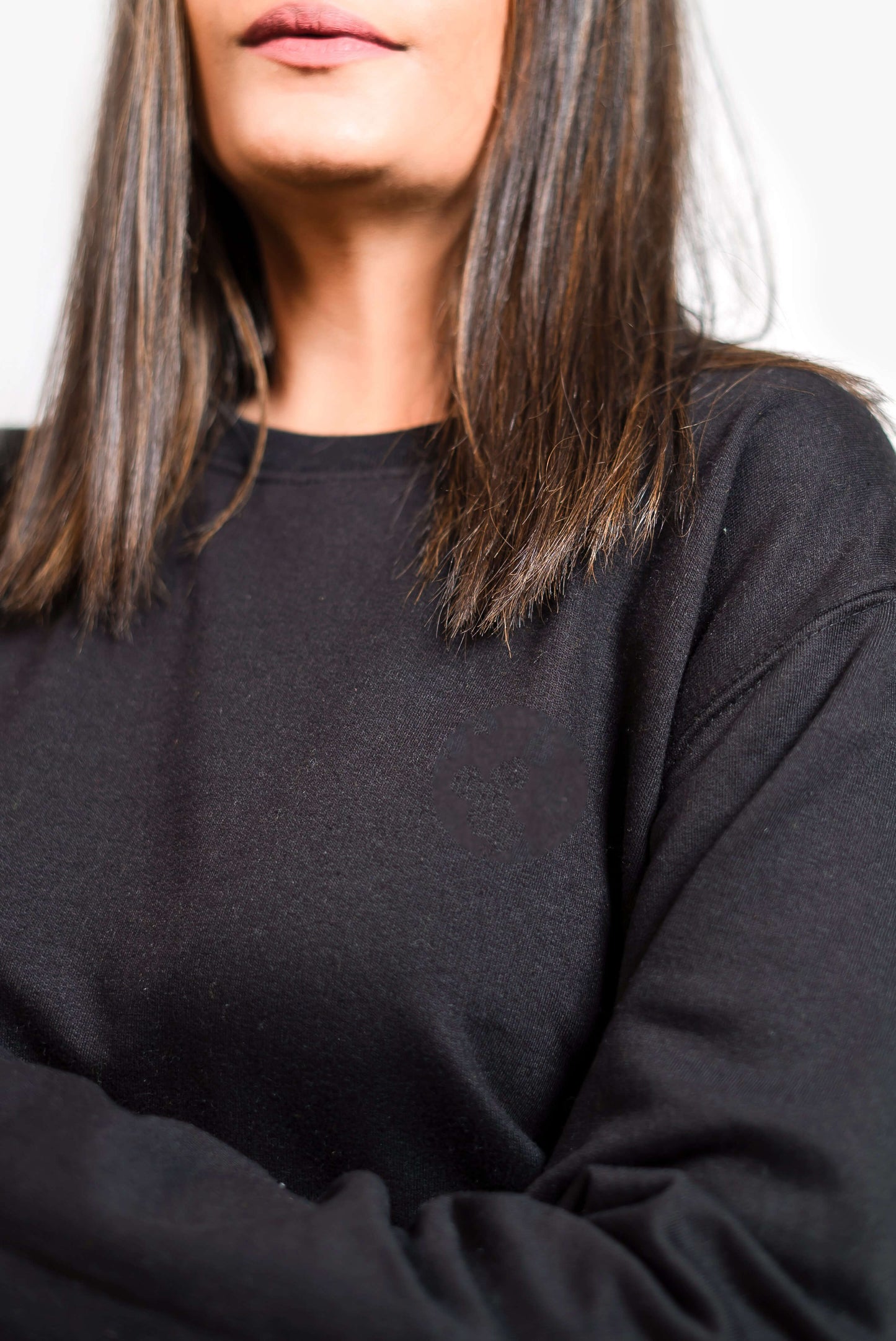 Basic Black Sweatshirt // Women - teehoodie.co