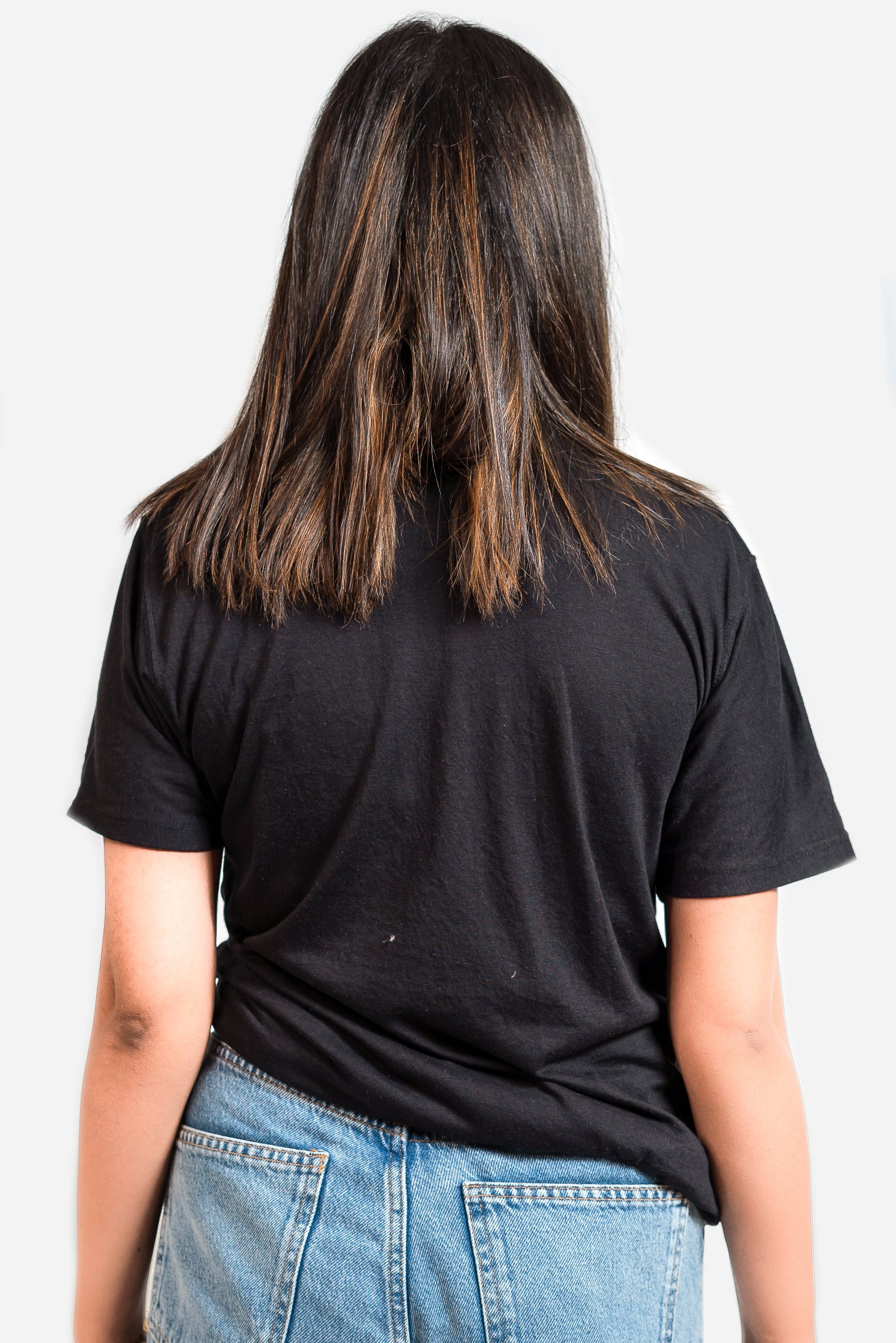 Crew Neck Short Sleeve Tee - Black // Women - teehoodie.co