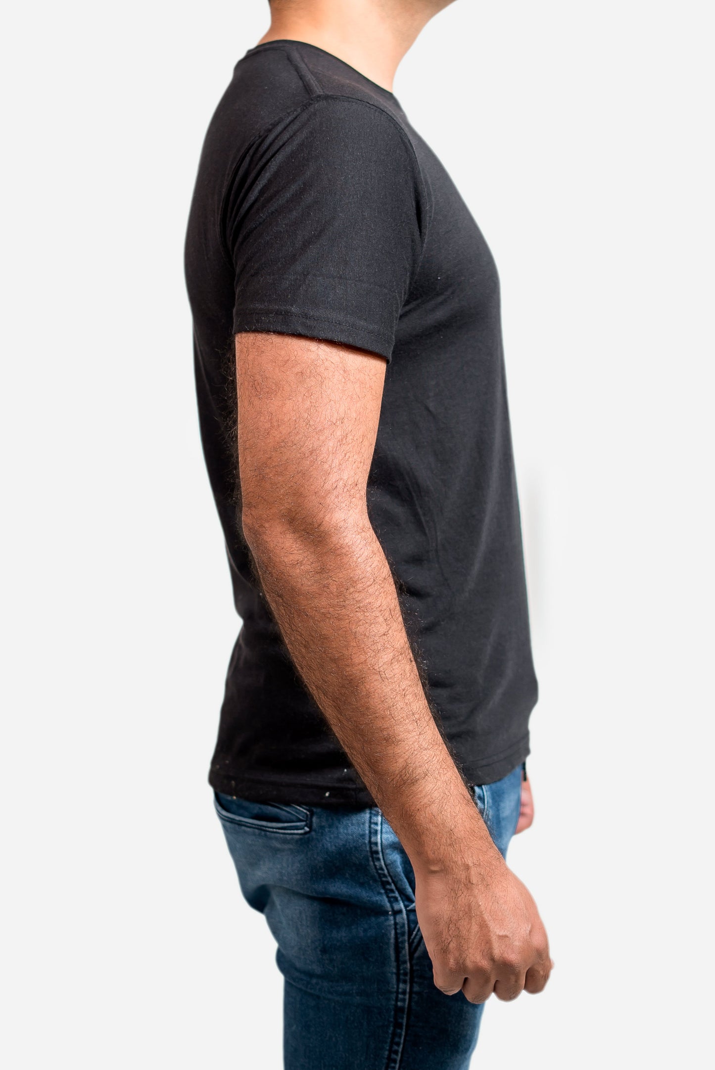 Crew Neck Short Sleeve Tee - Black // Men - teehoodie.co