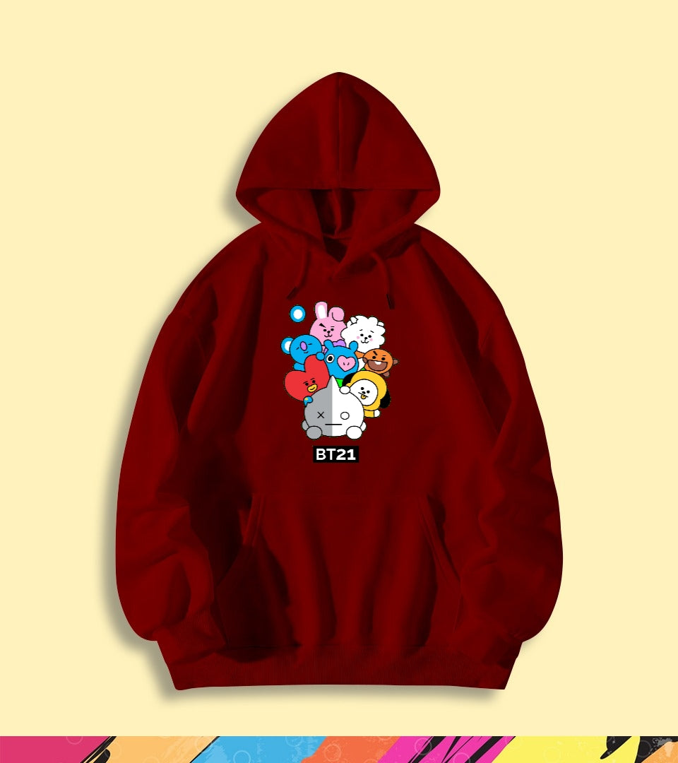 COLORFUL BT21 HOODIE - teehoodie.co