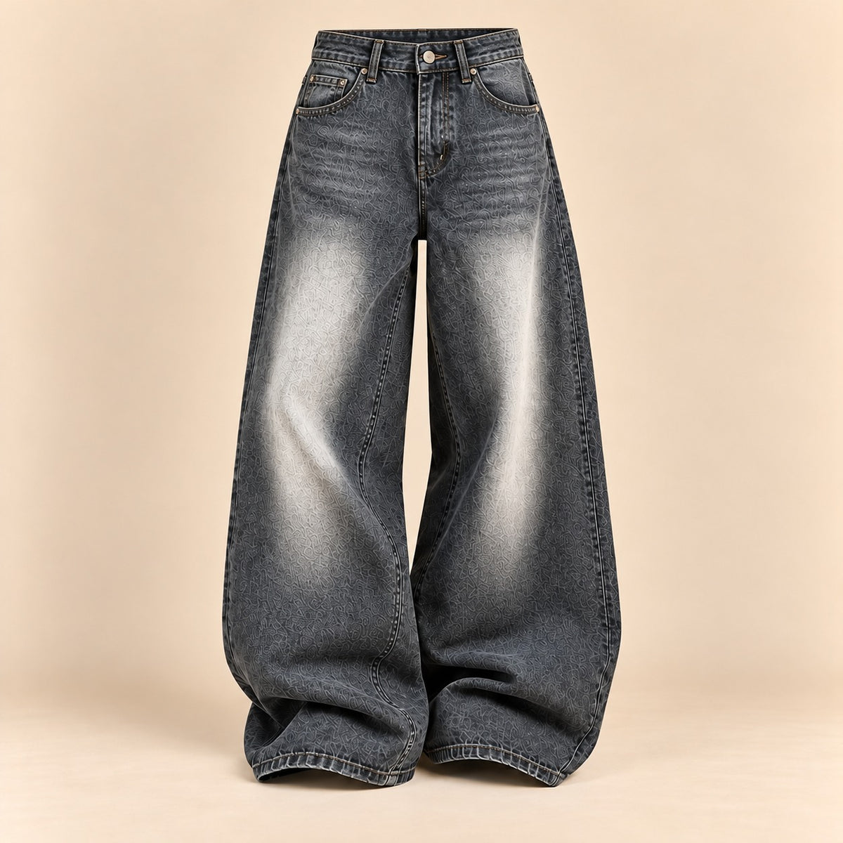 VINTAGE GREYISH FADED JEANS