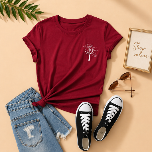 MARRON TEE TREE ON POCKET