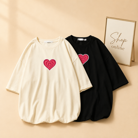 TSHIRT (Pink Nested Heart)