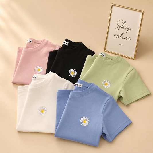 CUT SUNFLOWER POCKET T-SHIRT