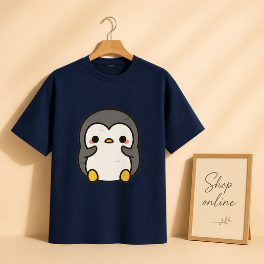 NAVY BLUE TSHIRT ( PENGUIN)