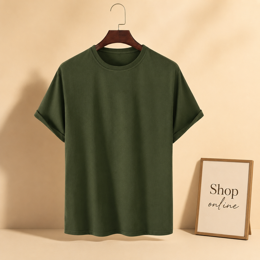 PLAIN OLIVE GREEN TSHIRT