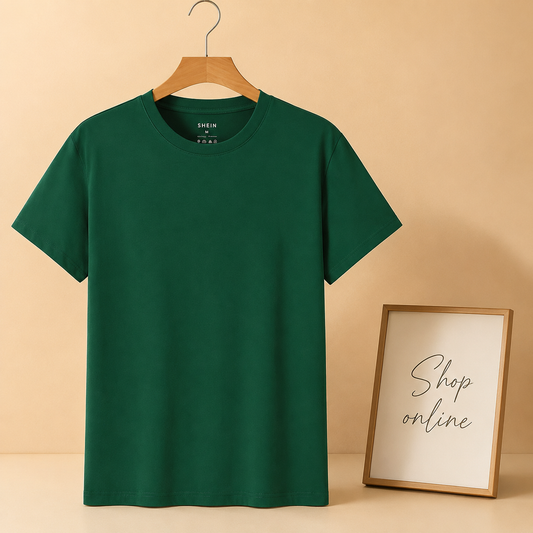 PLAIN BOTTLE GREEN TSHIRT