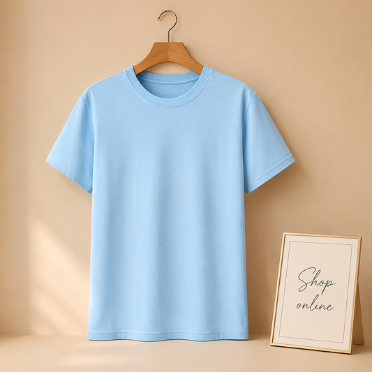 PLAIN SKY BLUE TSHIRT