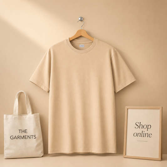 PLAIN CREAM TSHIRT