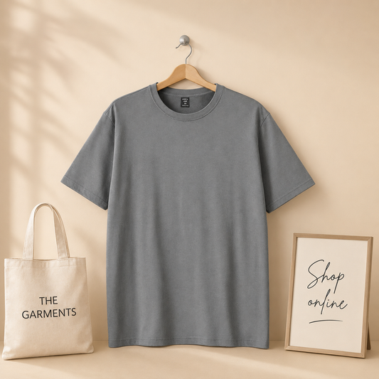 PLAIN STEEL GREY TSHIRT