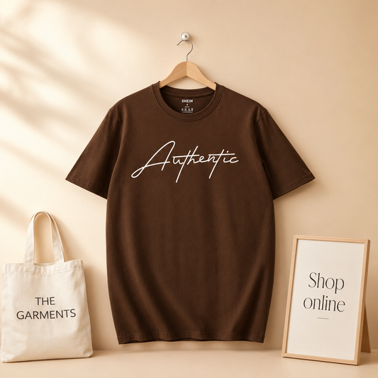 AUTHENTIC DARK BROWN TSHIRT