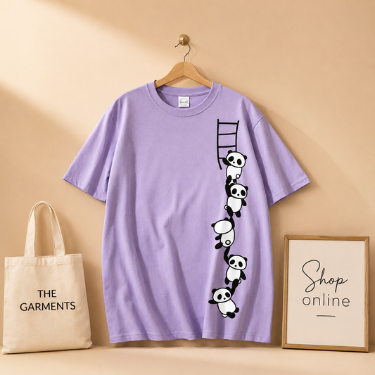 PANDA LADDER LILAC T-SHIRT