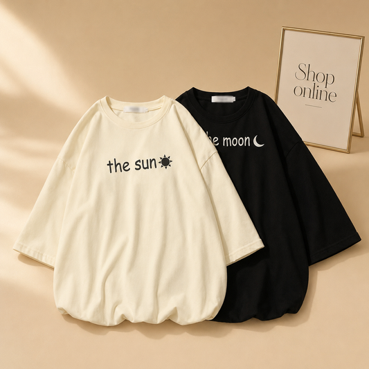 PACK OF 2 T-SHIRT THE SUN THE MOON