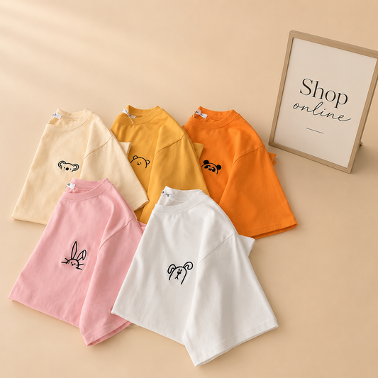 PACK OF 5 TSHIRTS( RABBIT BUNNIES)