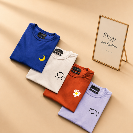 PACK OF 4 TSHIRTS( royal blue ,white, orange,lilac)
