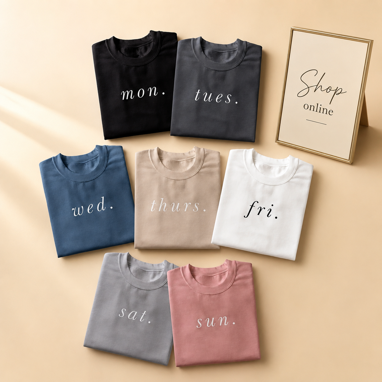 PACK OF 7 TSHIRTS( WEEKDAYS)