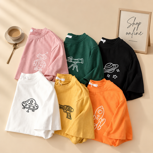 PACK OF 6 TSHIRTS( SPACESHIP)