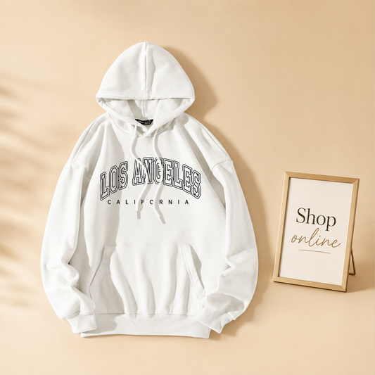 WHITE LOS ANGELES HOODIE