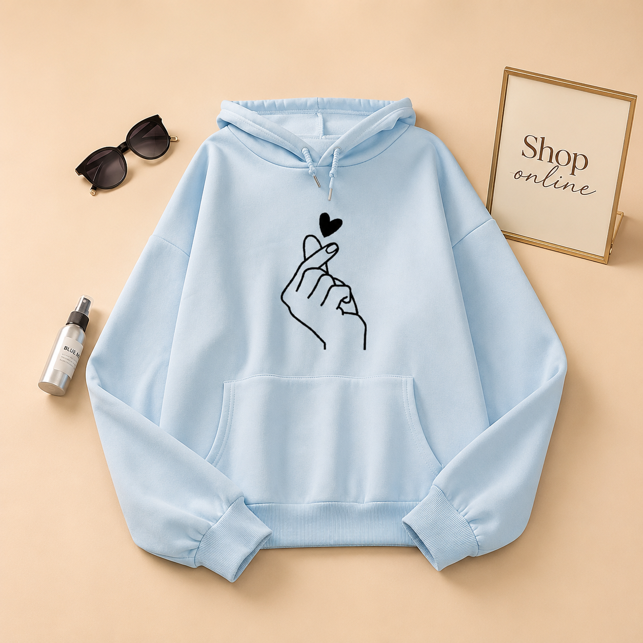 SKY BLUE HOODIE LOVE CHARM
