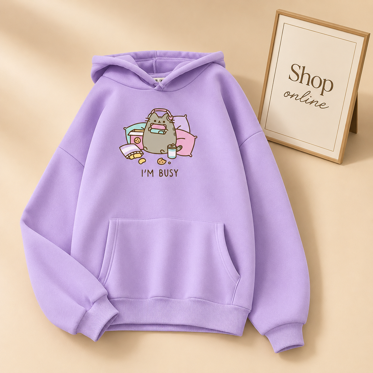 LILAC HOODIE I AM BUSY