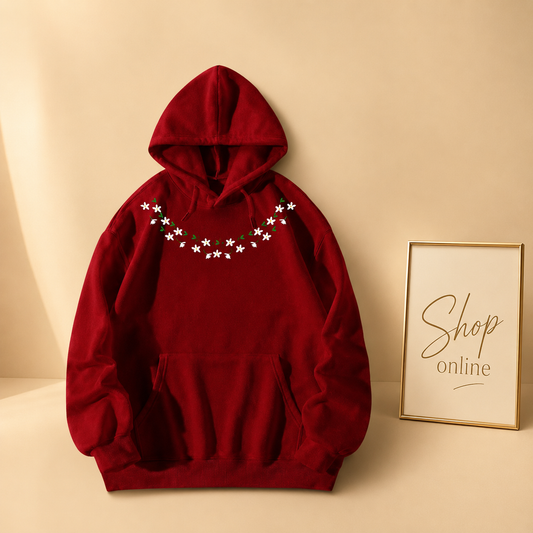 FLOWER NECK HOODIE