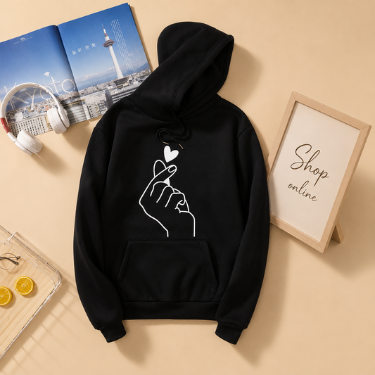 BLACK HOODIE LOVE CHARM