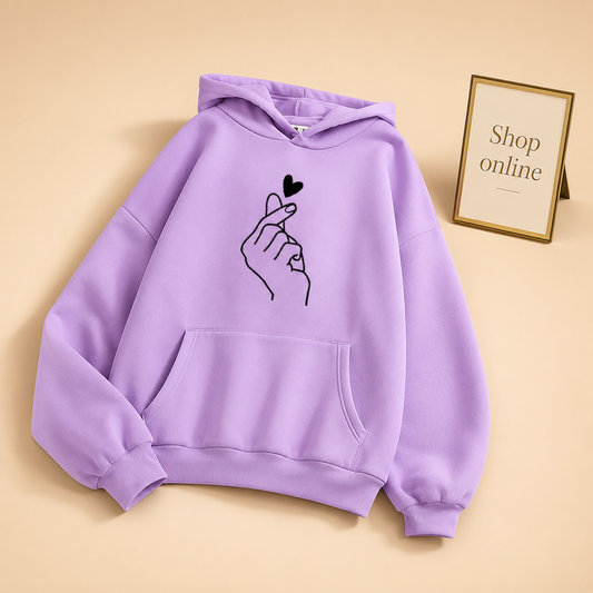 LILAC HOODIE LOVE CHARM