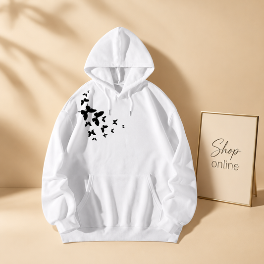 SHOULDER BUTTERFLY HOODIE
