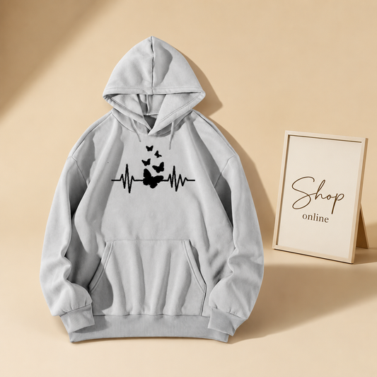 BUTTERFLY HEART BEAT HOODIE