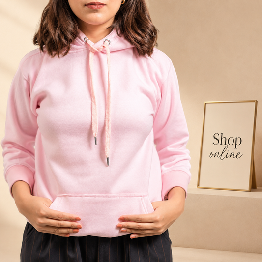 Basic Lt. Pink Hoodie // Women