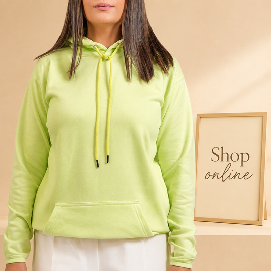 Basic Neon Green Hoodie // Women