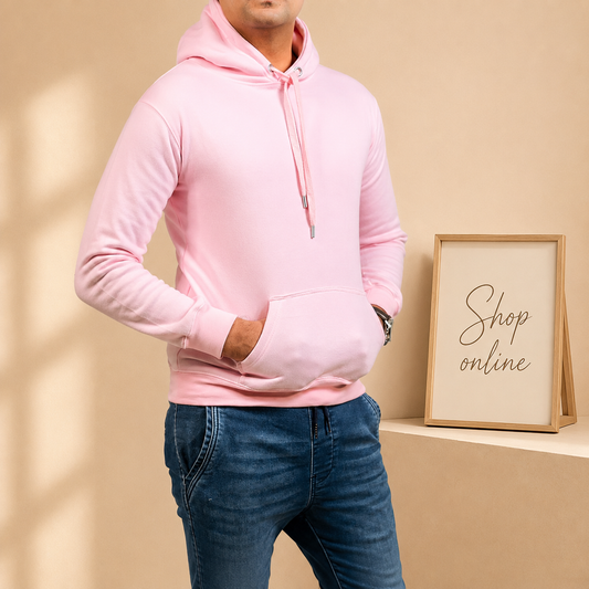 Basic Lt. Pink Hoodie // Men