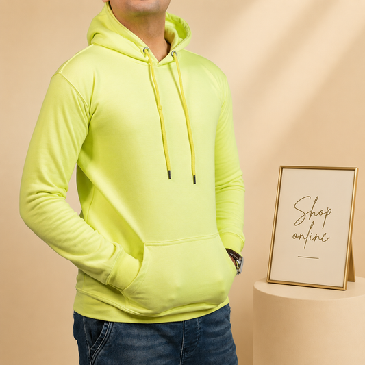 Basic Neon Green Hoodie // Men