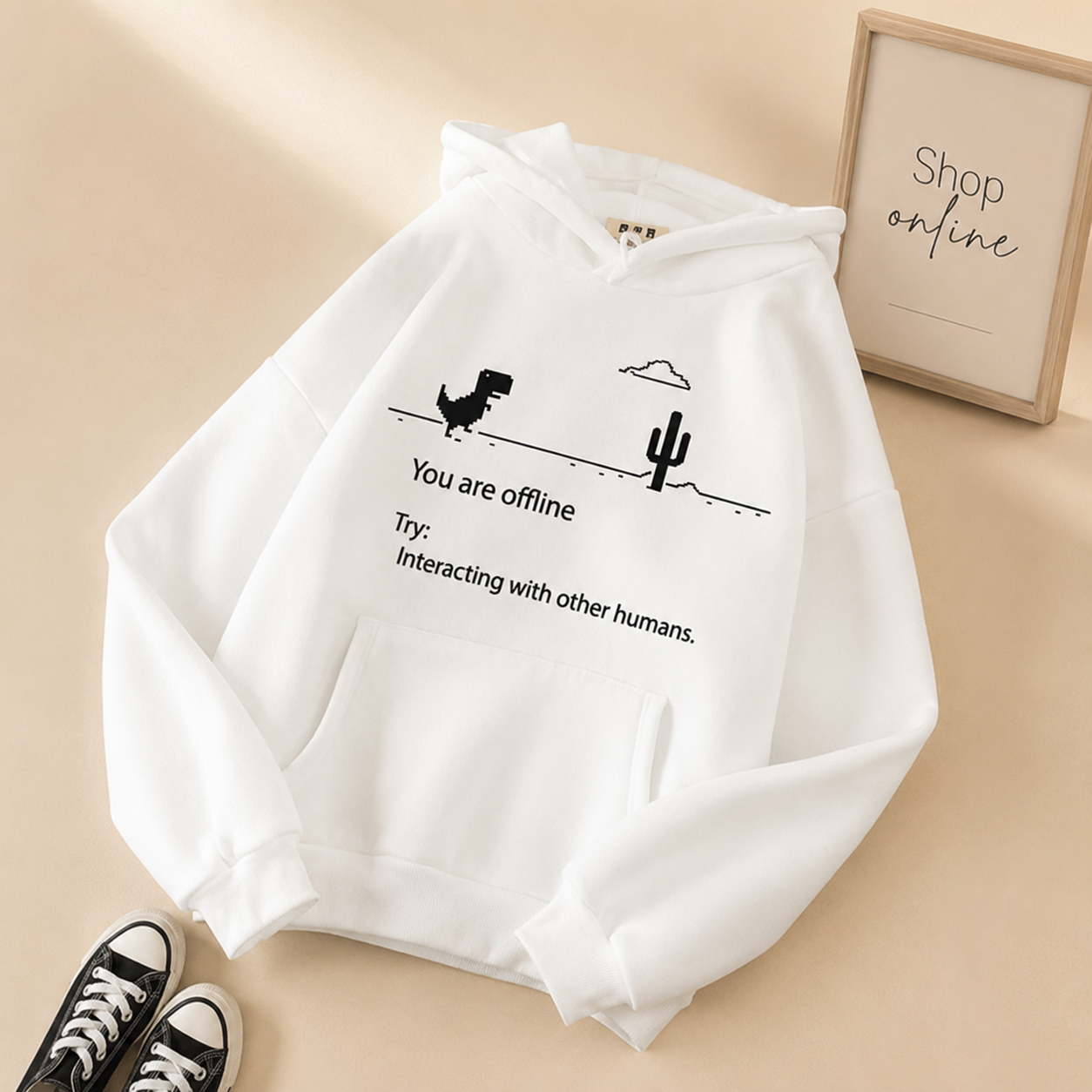 WHITE HOODIE OFFLINE