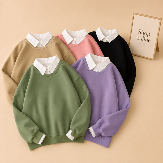 COLLAR SWEATSHIRT