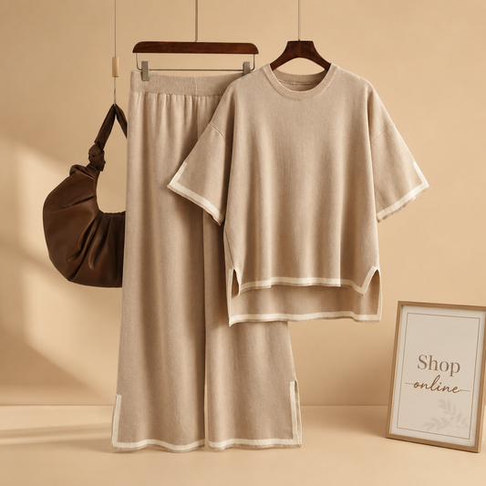 BEIGE SUMMER LINING DRESS