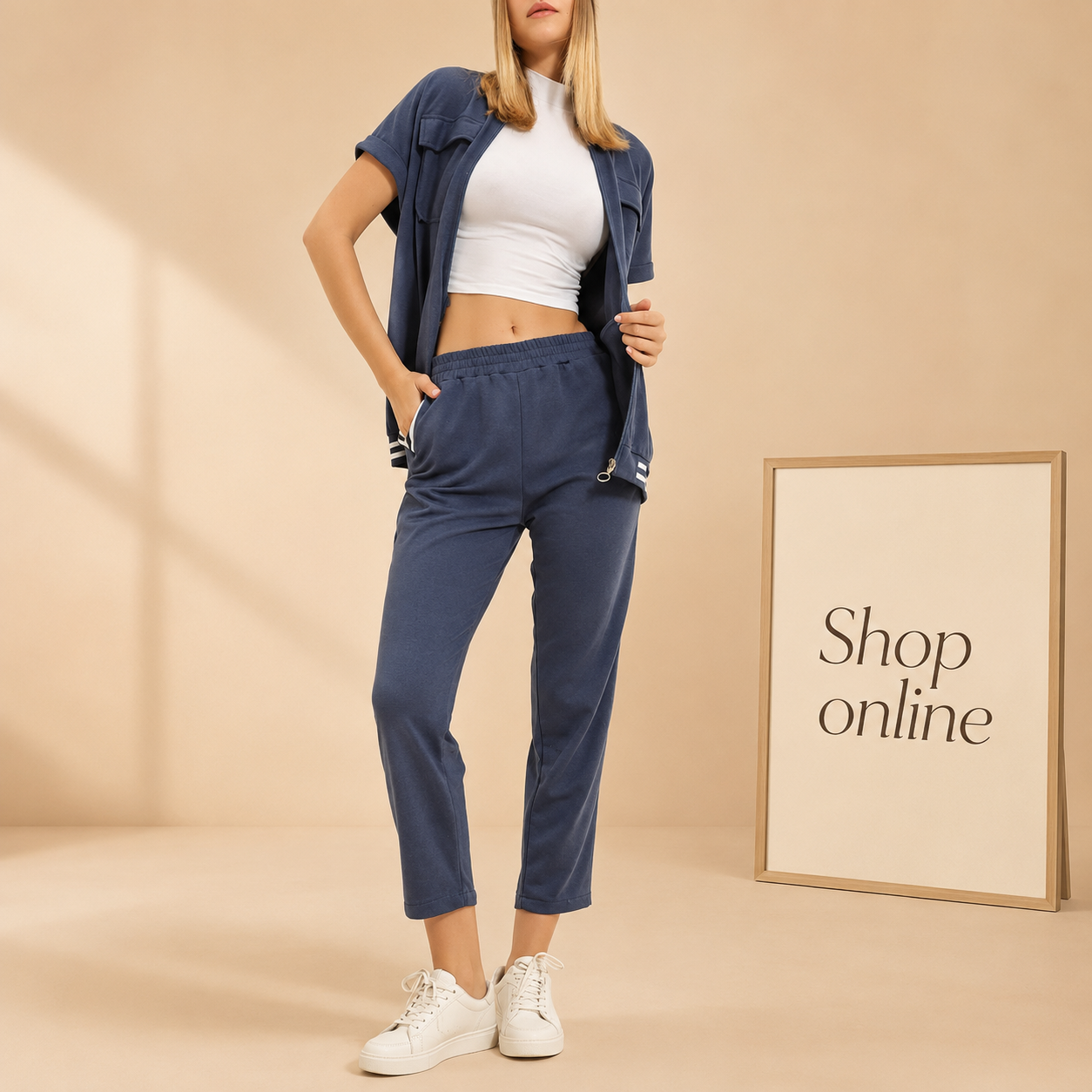 BLUE BASE BALL TRACKSUIT