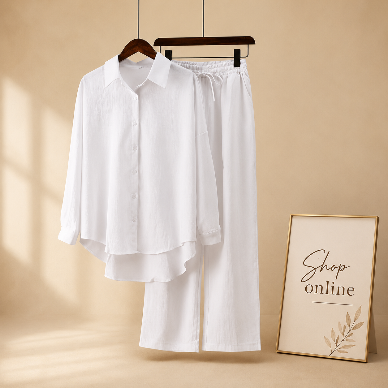 WHITE BUTTON COORD SET