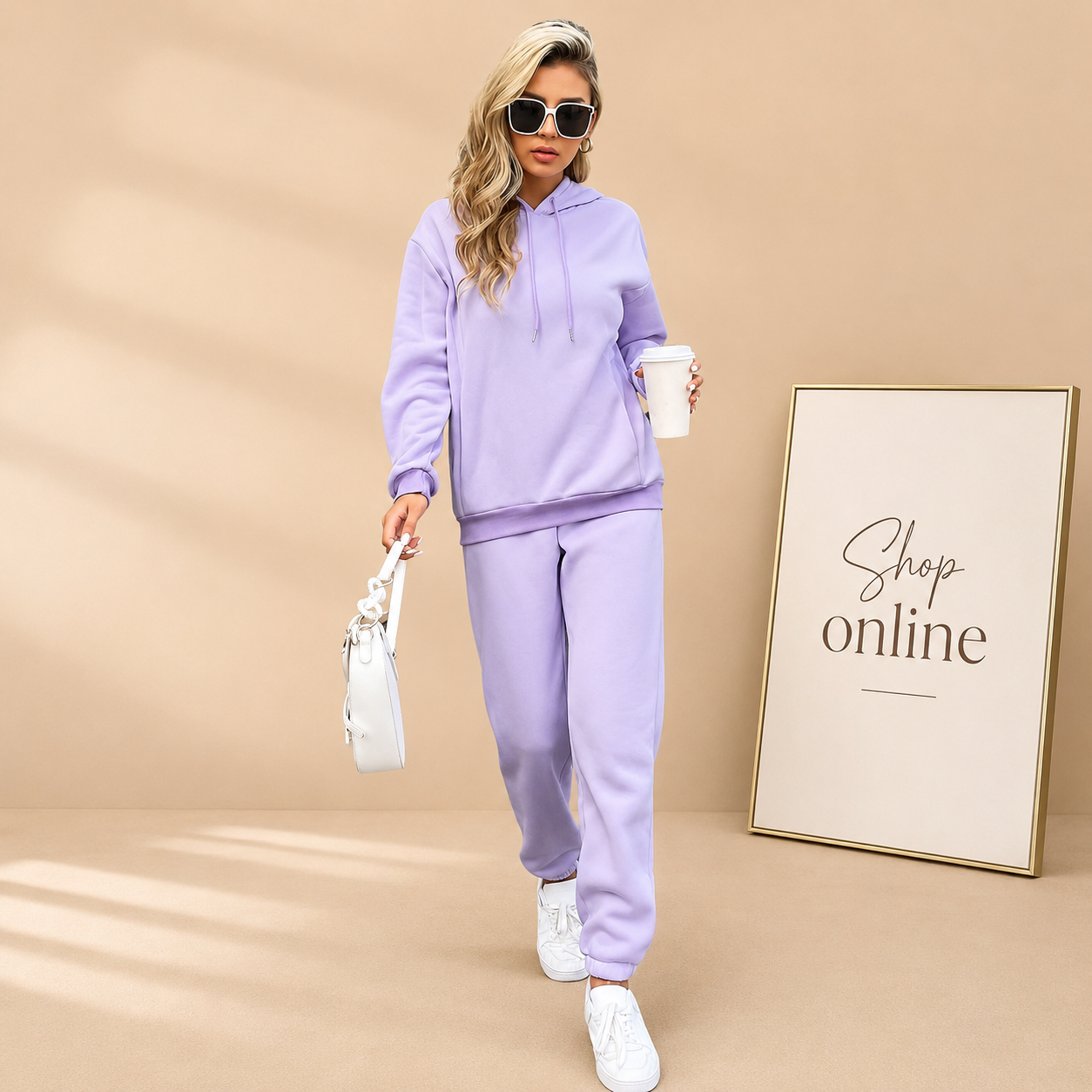 BASIC PURPLE HOOD TRACKSUIT