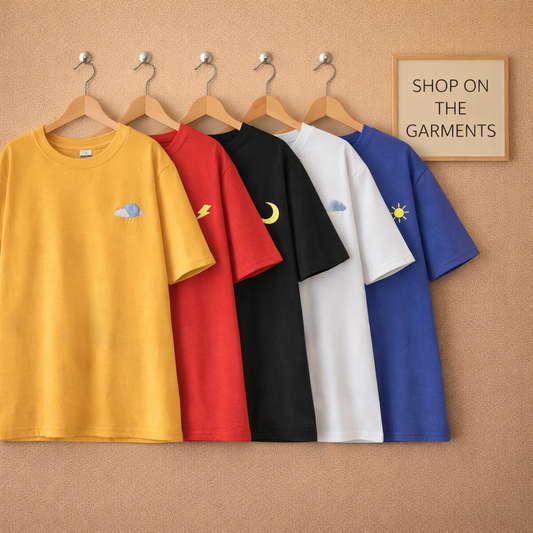 PACK OF 5 TSHIRTS ( yellow, red,black,white, royal blue)