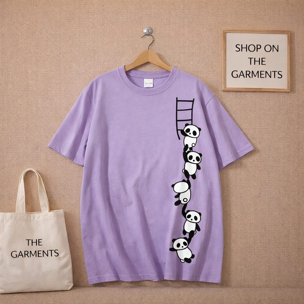 PANDA LADDER LILAC T-SHIRT